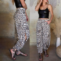 Fashion Leopard Print Pocket Slit Casual Pants 16