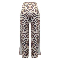 Fashion Leopard Print Pocket Slit Casual Pants 16
