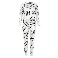 Letter Printed Long Sleeve Trousers Casual Suit 48