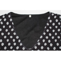 Polka dot ruffled long sleeves casual dress 2