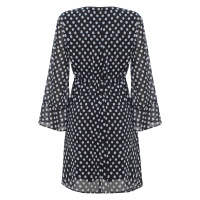 Polka dot ruffled long sleeves casual dress 2