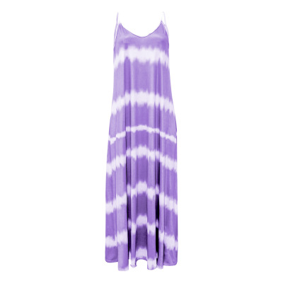 Printed striped oversized long loose dress 12