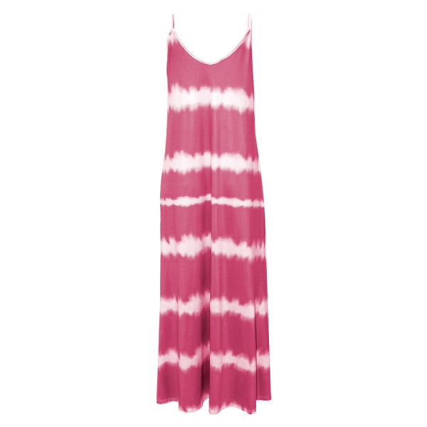 Printed striped oversized long loose dress 13