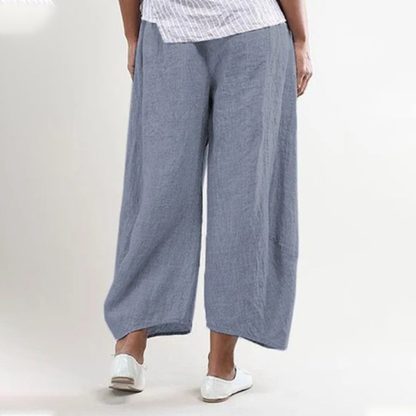 Solid color loose casual wide-leg trousers 32