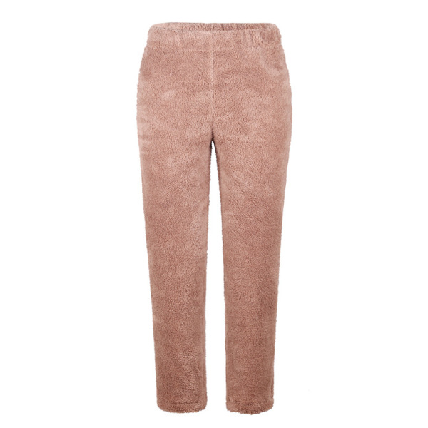 Solid color loose plush women's pants 25