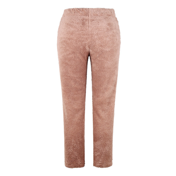 Solid color loose plush women's pants 25