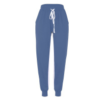 Solid color stitching elastic cuff casual pants 24